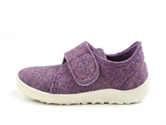 Superfit lilac/white slippers Happy wool felt